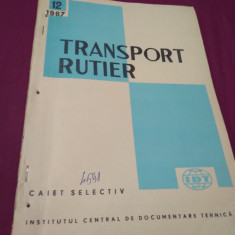 TRANSPORT RUTIER CAIET SELECTIV NR.12 /1967