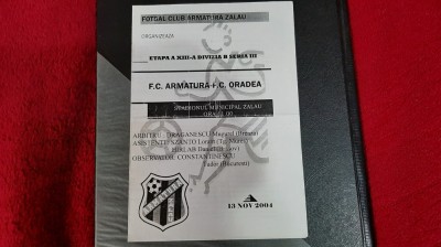 program Armatura Zalau - FC Oradea foto