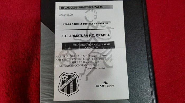 program Armatura Zalau - FC Oradea
