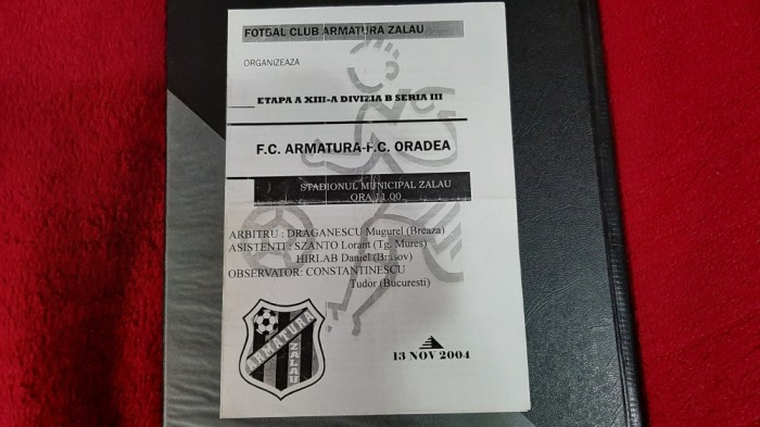 program Armatura Zalau - FC Oradea