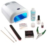 Set mic Basic gel UV cu lampă albă cu 1 bec - sistem cu 1 pas, INGINAILS