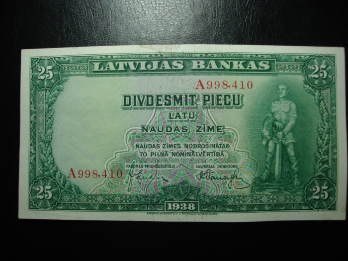 LETONIA 25 LATU 1938 EXCELENTA