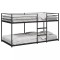 Gossi pat supraetajat fara saltea negru 107x203 cm otel