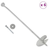 VidaXL Ancore sol, 6 buc., 10 x 60 cm, metal galvanizat