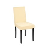 Scaun Sufragerie Piele Ecologica Bej Kelly, 120kg, Lemn Pin, Ergonomic, Bucatarie/Living