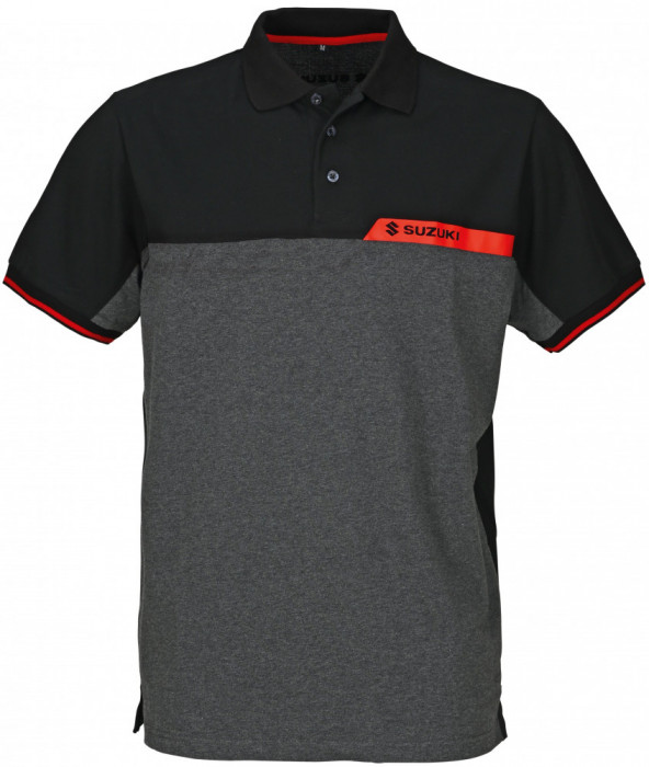 Tricou Polo Barbati Oe Suzuki Negru / Gri Marime XXL 990F0-BKPM3-XXL