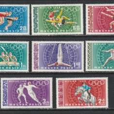 Ungaria 1968 - Jocurile Olimpice Mexic 8v MNH