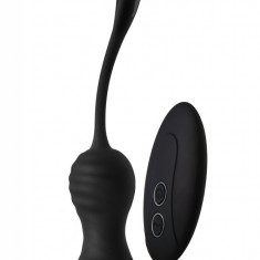 Ou Vibrator Virginia Thrusting&Vibrating Remote Control Silicon USB Negru 18.6 cm