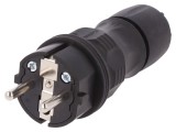 Conector de Alimentare AC Tată 2P PE 250VAC 16A pe Cablu