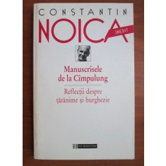 Constantin Noica - Manuscrisele de la Cimpulung. Reflectii despre taranime si burghezie