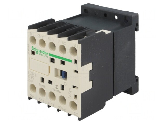 LC1K1601P7 Contactor 3P NO + 3 NC 230V 16A