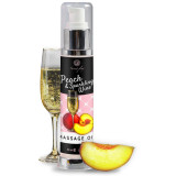 Secret play Sparkling Wine Massage oil ulei de masaj Peach &amp; Sparkling Wine 50 ml