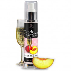 Secret play Sparkling Wine Massage oil ulei de masaj Peach & Sparkling Wine 50 ml