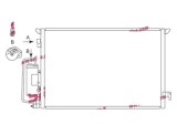 Condensator climatizare Opel VECTRA C, 2002-08.2008; SIGNUM, 05.2003-08.2008, Saab 9-3, 01.2004-03.2009; Fiat CROMA, 06.2005- motor 1,6/1,8/2,0 T, 2,
