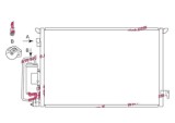 Condensator climatizare Opel VECTRA C, 2002-08.2008; SIGNUM, 05.2003-08.2008, Saab 9-3, 01.2004-03.2009; Fiat CROMA, 06.2005- motor 1,6/1,8/2,0 T, 2,, SRLine