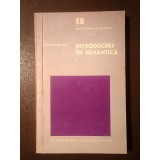 Tullio de Mauro - Introducere &icirc;n semantică
