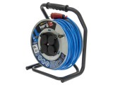 Prelungitor alimentare KERG 3x1,5mm2 bobinat cu 4 prize PUR albastru