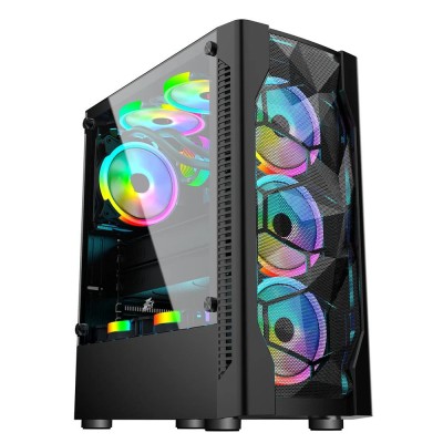 Carcasa 1STPLAYER DK-D4 Mid Tower RGB NEGRU foto