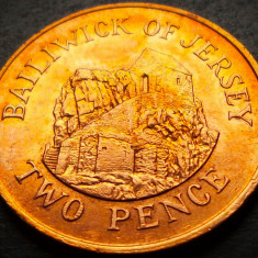 Moneda exotica 2 PENCE - JERSEY, anul 1987 * cod 4139 B