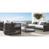 Set mobilier premium din aluminiu, pentru terasa/gradina/balcon, model Bari