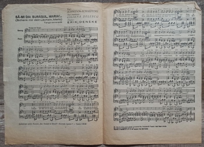 Ne iubim dintr-o mica intamplare// partitura