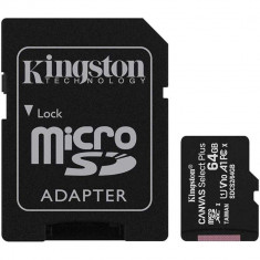 Card de memorie Kingston MicroSD, Canvas Select Plus, 64GB, Class 10, Adaptor