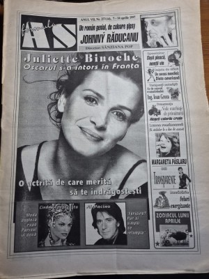 ziarul formula as 7 -14 aprilie 1997 - margareta paslaru , johnny raducanu foto