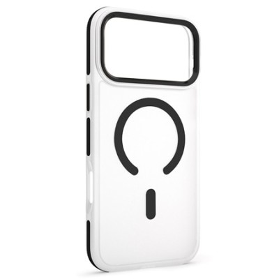Husa protectie mag case iphone 17 pro max - transparent/negru foto