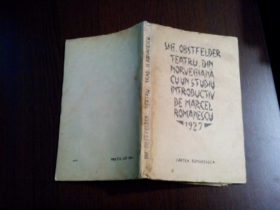 TEATRU din Norvegiana - Sigbjorn Obstfelder - MARCEL ROMANESCU (autograf) - 1927 foto