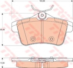 Set placute frana,frana disc PEUGEOT 308 (4A, 4C) (2007 - 2016) TRW GDB1828