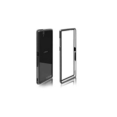 Husa Bumper Silicon + Plastic Sony Xperia E3 Clear Black