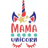 Sticker decorativ, Mama unicorn, Multicolor 85 cm, 4831ST