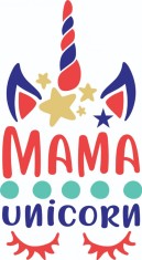 Sticker decorativ, Mama unicorn, Multicolor 85 cm, 4831ST foto