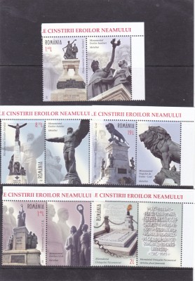 ROMANIA 2018 - MONUMENTE ALE CINSTIRII EROILOR NEAMULUI - VINIETA TABS - LP 2215 foto