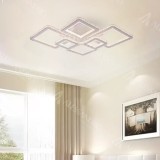 Cumpara ieftin Lustra LED RGB cu telecomanda QUADRIS, 240W, 6 Patrate, lumina Rece/Calda/Neutra, Dimabila, Alb