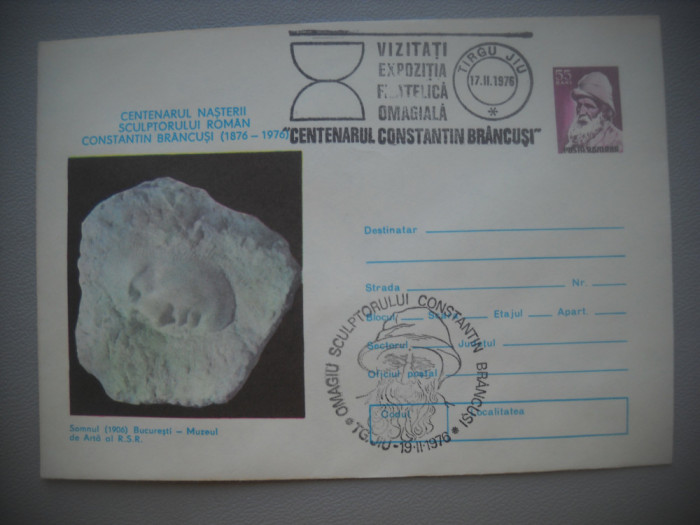 HOPCT PLIC 1839 SOMNUL 1906 -CENTENARUL NASTERE C-TIN BRANCUSI 1976-ROMANIA