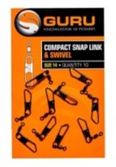 Agrafa Cu Vartej GURU Compact Snap Link &amp; Swivel, Size.14, 10buc/pac