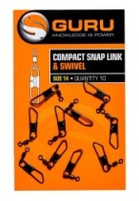 Agrafa Cu Vartej GURU Compact Snap Link &amp; Swivel, Size.14, 10buc/pac