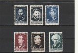 ROMANIA 1958 LP 452 SCRIITORI ROMANI SERIE MNH
