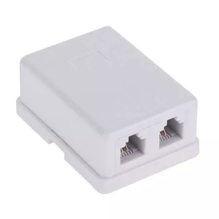 Priza 2x RJ11 telefon 6P4C dubla Cabletech