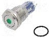 Intrerupator anti-vandalism, ON-(ON), &Oslash;16.2mm, BULGIN, MP0045/1E1GN220S