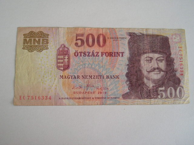 M1 - Bancnota foarte veche - Ungaria - 500 forint - 2010