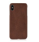 Husa silicon cu design de piele crocodil Samsung A10 + Cablu de date cadou, Maro