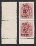 Cumpara ieftin ROMANIA 1945 ARDEALUL DE NORD EMISIUNEA ORADEA I 2P/2F PERECHE TIP I+II MNH, Nestampilat