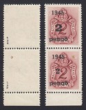 ROMANIA 1945 ARDEALUL DE NORD EMISIUNEA ORADEA I 2P/2F PERECHE TIP I+II MNH, Nestampilat