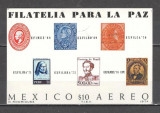 Mexic.1974 Posta aeriana:Expozitia filatelica EXFILMEX-Bl. PM.8, Nestampilat