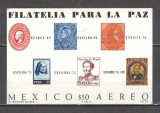 Mexic.1974 Posta aeriana:Expozitia filatelica EXFILMEX-Bl. GZ.50, Nestampilat