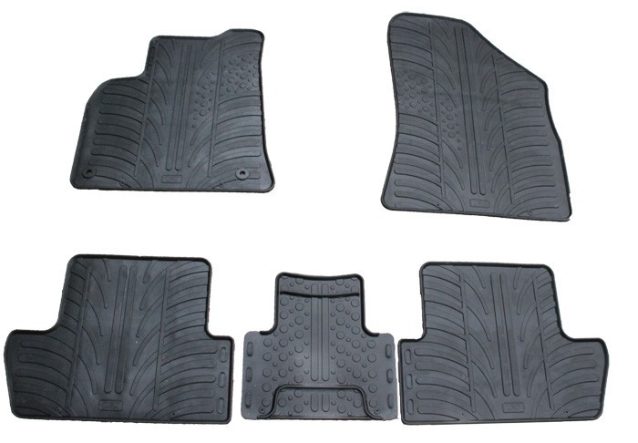 Set covorase auto din cauciuc Peugeot 3008 2009-08.2016, Peugeot 5008 2009-04.2017, Negru, Gledring, 5 buc.