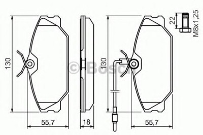 Set placute frana,frana disc RENAULT MEGANE I Break (KA0/1) (1999 - 2003) BOSCH 0 986 461 765 foto