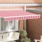 vidaXL Valanț Cort Cadru 2.5 m, Roșu și Alb 2.3x0.2 m
